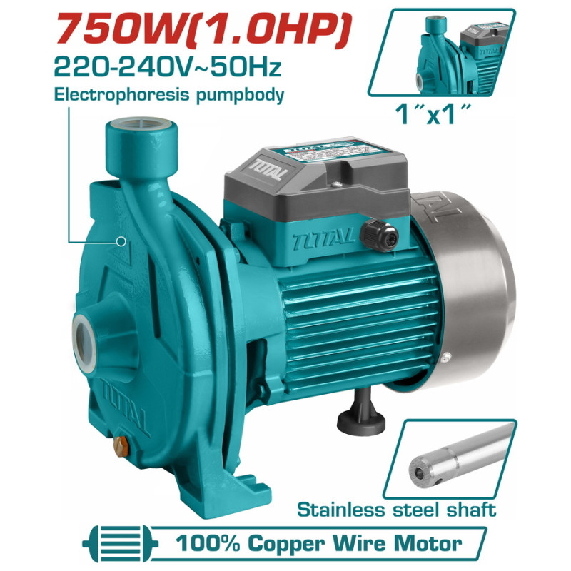 TOTAL ΑΝΤΛΙΑ ΕΠΙΦΑΝΕΙΑΣ ΝΕΡΟΥ ΦΥΓΟΚΕΚΤΡΙΚΗ 750W (TWP27506)