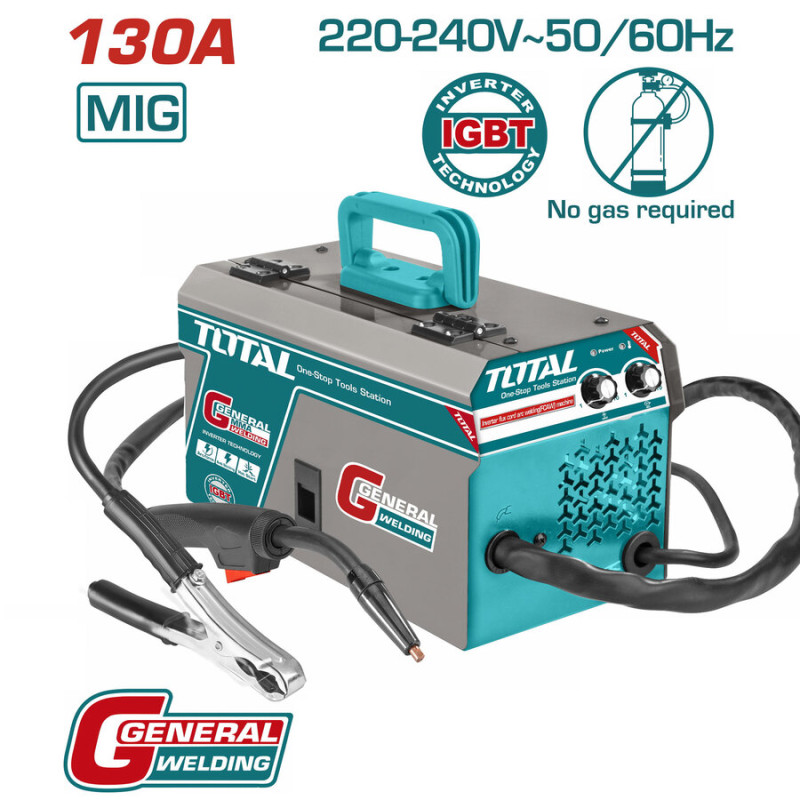 TOTAL ΗΛΕΚΤΡΟΚΟΛΛΗΣΗ INVERTER FCAW 230V / 130A ΧΩΡΙΣ ΑΕΡΙΟ (TFC13012)