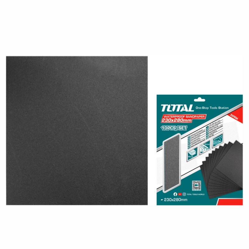 TOTAL ΓΥΑΛΟΧΑΡΤΟ ΝΕΡΟΥ 230Χ280mm P150 10TEM (TAC7715001)