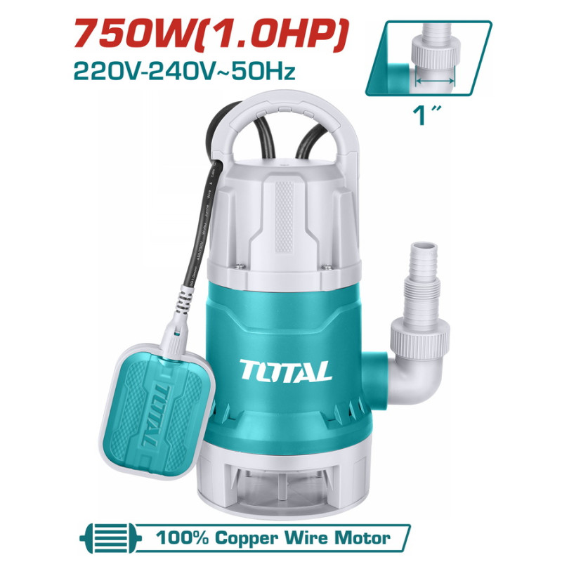 TOTAL ΥΠΟΒΡΥΧΙΑ ΑΝΤΛΙΑ ΑΚΑΘΑΡΤΩΝ ΥΔΑΤΩΝ 750W (TWP87506)